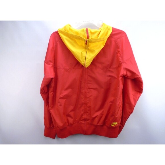 RARE 2008 Nike Mens Size M Split Windrunner Windbreaker Jacket Red Mesh Yellow - Picture 10 of 13